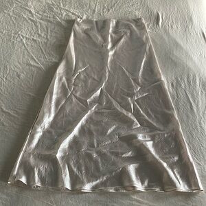 Babaton Satin Skirt - Champaign Pink